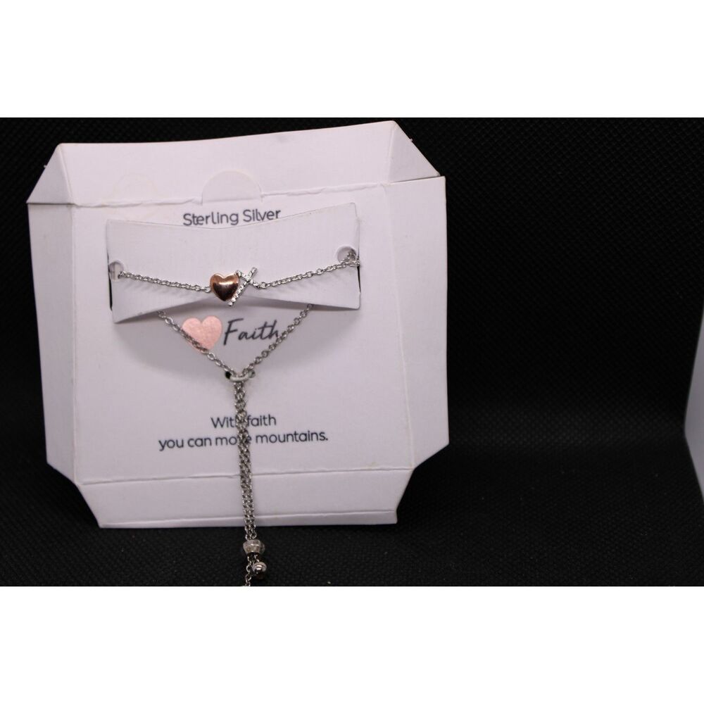 NEW STERLING SILVER DELICATE FAITH BRACELET